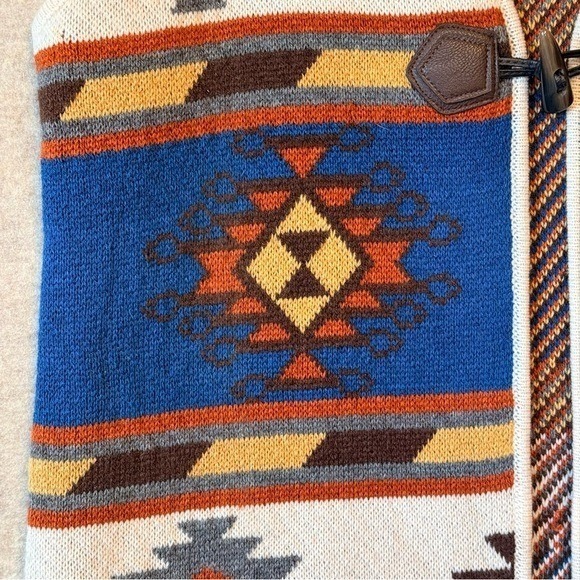 Aztec Southwestern Tribal Knit Vest Long Duster Sleeveless knit Cardigan size XL - Picture 3 of 10